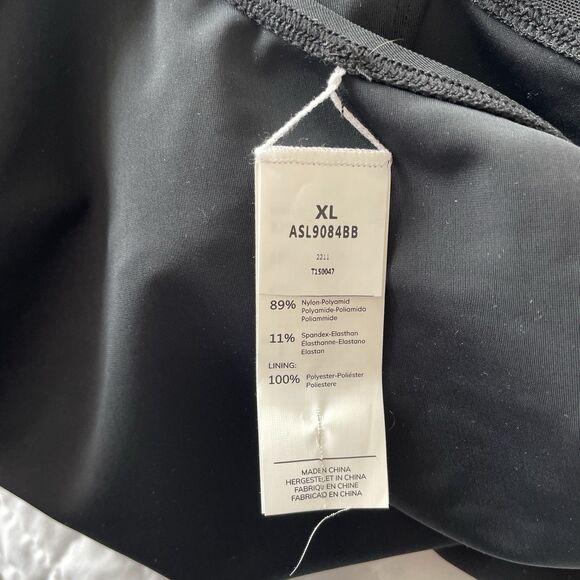 NWT Cupshe One Shoulder Mesh Cutout Womens Black One Piece Swimsuit Size XL - Picture 7 of 8